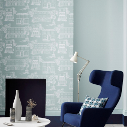 Papel de parede com serigrafia - uma obra de arte em um interior. Design exclusivo de seda 125+ Photo