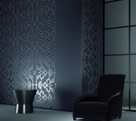 Papel de parede com serigrafia - uma obra de arte em um interior. Design exclusivo de seda 125+ Photo