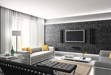 Papel de parede com serigrafia - uma obra de arte em um interior. Design exclusivo de seda 125+ Photo