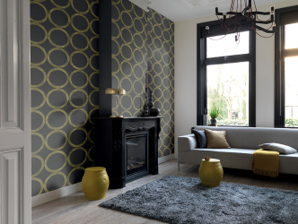 Papel de parede com serigrafia - uma obra de arte em um interior. Design exclusivo de seda 125+ Photo