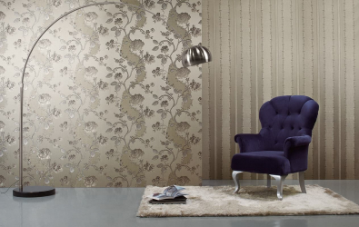 Papel de parede com serigrafia - uma obra de arte em um interior. Design exclusivo de seda 125+ Photo