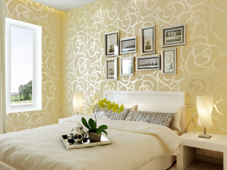 Papel de parede com serigrafia - uma obra de arte em um interior. Design exclusivo de seda 125+ Photo