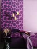 Wallpaper lilac color in the design of the living room, bedroom and other rooms. Successful combinations and combinations (90+ Photos)
