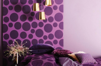 Wallpaper lilac color in the design of the living room, bedroom and other rooms. Successful combinations and combinations (90+ Photos)