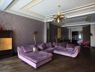 Papel de parede cor lilás na concepção da sala de estar, quarto e outros quartos. Combinações e combinações bem sucedidas (mais de 90 fotos)