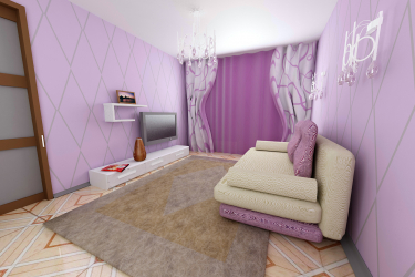 Papel de parede cor lilás na concepção da sala de estar, quarto e outros quartos. Combinações e combinações bem sucedidas (mais de 90 fotos)