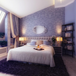 Papel de parede cor lilás na concepção da sala de estar, quarto e outros quartos. Combinações e combinações bem sucedidas (mais de 90 fotos)