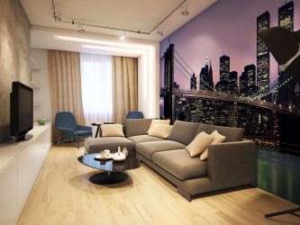 Papéis de parede bonitos na sala de estar: mais de 150 fotos de interiores. Idéias modernas de combinar
