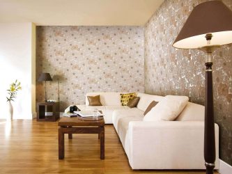 Papéis de parede bonitos na sala de estar: mais de 150 fotos de interiores. Idéias modernas de combinar