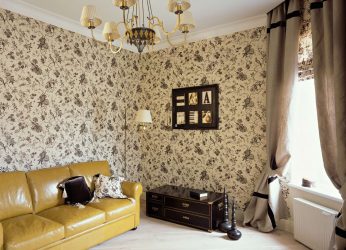 Papéis de parede bonitos na sala de estar: mais de 150 fotos de interiores. Idéias modernas de combinar