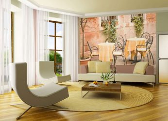 Papéis de parede bonitos na sala de estar: mais de 150 fotos de interiores. Idéias modernas de combinar