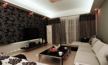 Papéis de parede bonitos na sala de estar: mais de 150 fotos de interiores. Idéias modernas de combinar