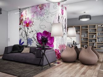 Papéis de parede bonitos na sala de estar: mais de 150 fotos de interiores. Idéias modernas de combinar