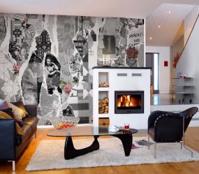 Papéis de parede bonitos na sala de estar: mais de 150 fotos de interiores. Idéias modernas de combinar