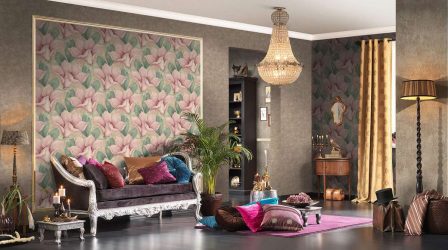 Papéis de parede bonitos na sala de estar: mais de 150 fotos de interiores. Idéias modernas de combinar