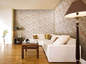 Papéis de parede bonitos na sala de estar: mais de 150 fotos de interiores. Idéias modernas de combinar