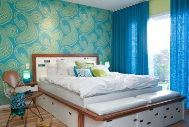 Combinação de papel de parede de quarto: mais de 240 fotos de combinações de interiores bonitas