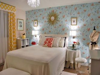 Combinação de papel de parede de quarto: mais de 240 fotos de combinações de interiores bonitas