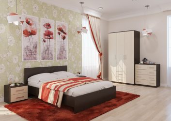 Combinação de papel de parede de quarto: mais de 240 fotos de combinações de interiores bonitas