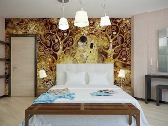 Combinação de papel de parede de quarto: mais de 240 fotos de combinações de interiores bonitas