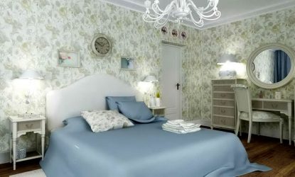 Combinação de papel de parede de quarto: mais de 240 fotos de combinações de interiores bonitas