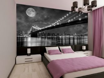 Combinação de papel de parede de quarto: mais de 240 fotos de combinações de interiores bonitas