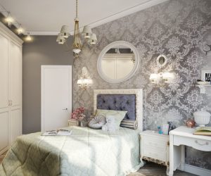 Combinação de papel de parede de quarto: mais de 240 fotos de combinações de interiores bonitas