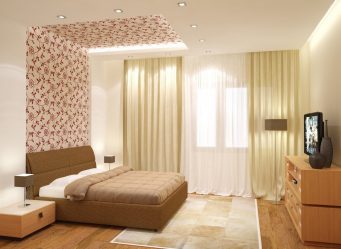 Combinação de papel de parede de quarto: mais de 240 fotos de combinações de interiores bonitas