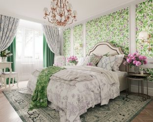 Combinação de papel de parede de quarto: mais de 240 fotos de combinações de interiores bonitas
