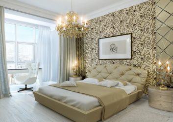 Combinação de papel de parede de quarto: mais de 240 fotos de combinações de interiores bonitas