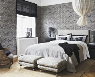Combinação de papel de parede de quarto: mais de 240 fotos de combinações de interiores bonitas