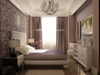Combinação de papel de parede de quarto: mais de 240 fotos de combinações de interiores bonitas
