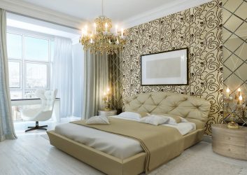 Combinação de papel de parede de quarto: mais de 240 fotos de combinações de interiores bonitas