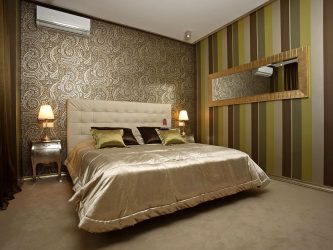 Combinação de papel de parede de quarto: mais de 240 fotos de combinações de interiores bonitas