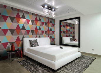 Combinação de papel de parede de quarto: mais de 240 fotos de combinações de interiores bonitas