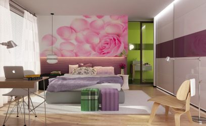 Combinação de papel de parede de quarto: mais de 240 fotos de combinações de interiores bonitas