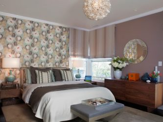 Combinação de papel de parede de quarto: mais de 240 fotos de combinações de interiores bonitas