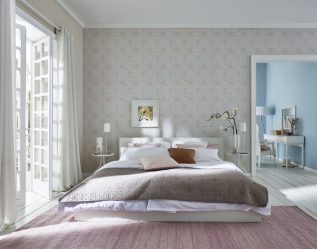 Combinação de papel de parede de quarto: mais de 240 fotos de combinações de interiores bonitas