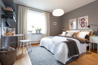 Studio Apartment: Soluções de estilo com elementos decorativos. 205+ Idéias Fotográficas de interior moderno