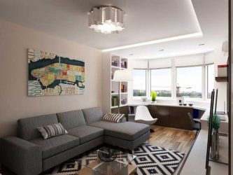 Studio Apartment: Soluções de estilo com elementos decorativos. 205+ Idéias Fotográficas de interior moderno