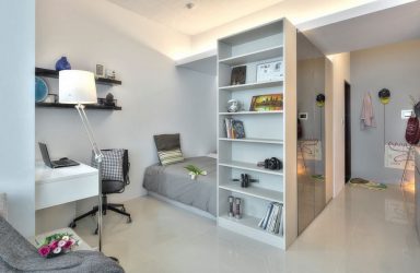Studio Apartment: Soluções de estilo com elementos decorativos. 205+ Idéias Fotográficas de interior moderno