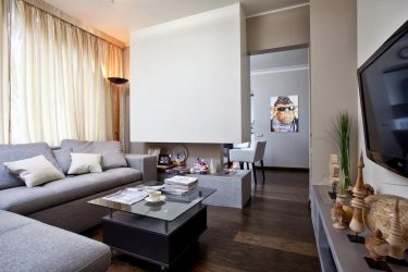 Studio Apartment: Soluções de estilo com elementos decorativos. 205+ Idéias Fotográficas de interior moderno