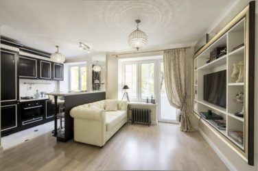 Studio Apartment: Soluções de estilo com elementos decorativos. 205+ Idéias Fotográficas de interior moderno