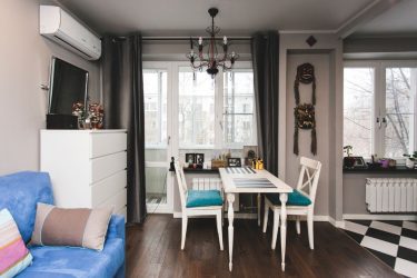 Studio Apartment: Soluções de estilo com elementos decorativos. 205+ Idéias Fotográficas de interior moderno