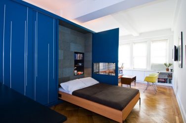 Studio Apartment: Soluções de estilo com elementos decorativos. 205+ Idéias Fotográficas de interior moderno