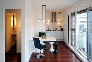 Studio Apartment: Soluções de estilo com elementos decorativos. 205+ Idéias Fotográficas de interior moderno
