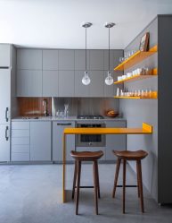 Studio Apartment: Soluções de estilo com elementos decorativos. 205+ Idéias Fotográficas de interior moderno