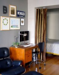 Studio Apartment: Soluções de estilo com elementos decorativos. 205+ Idéias Fotográficas de interior moderno