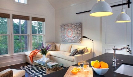 Studio Apartment: Soluções de estilo com elementos decorativos. 205+ Idéias Fotográficas de interior moderno