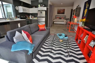 Studio Apartment: Soluções de estilo com elementos decorativos.205+ Idéias Fotográficas de interior moderno